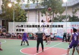 cba第三阶段赛程表,CBA第三阶段赛程表首钢